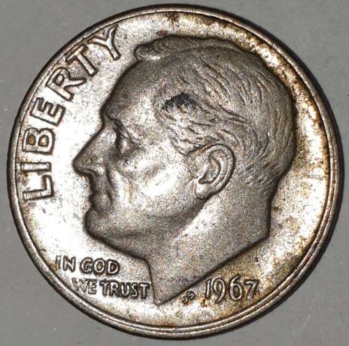 1967 - DIME - USA - ROOSEVELT ONE DIME COIN